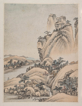 蕭云從訪友圖