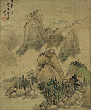 楊晉青山欲雨圖