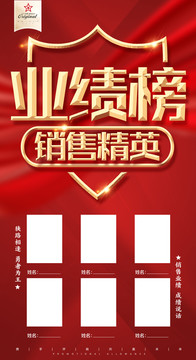 銷售業(yè)績榜