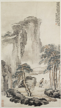 黃慎商山四皓圖