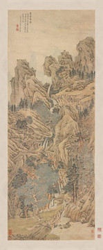 文徵明斷壑鳴琴圖