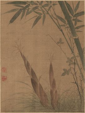 惲壽平竹筍圖