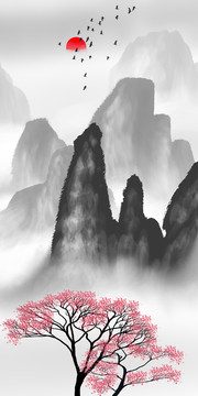 禪境水墨山水畫(huà)