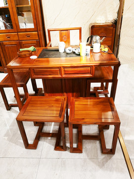 茶桌椅组合中式实木茶台功夫茶桌