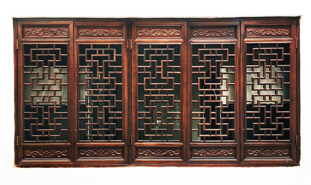 中式镂空雕花窗户