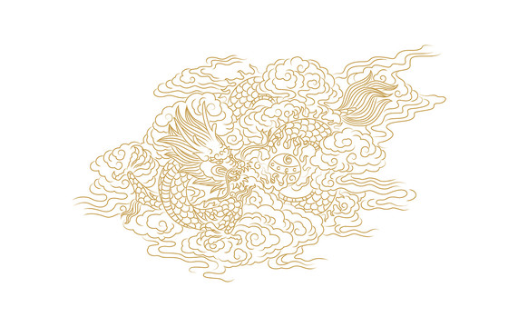 祥云龍紋圖案