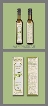 橄榄油瓶贴包装设计