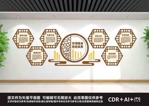 節(jié)約糧食文化墻