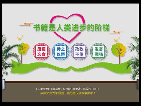 學(xué)校讀書(shū)文化墻