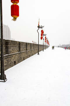 城墙雪景