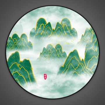 國(guó)潮山水