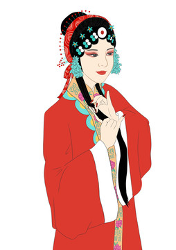 戲曲京劇插畫古風(fēng)人物