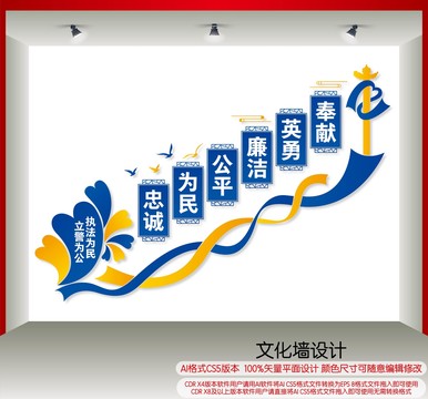 派出所楼梯文化墙