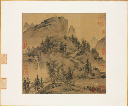 盛懋秋山行旅圖