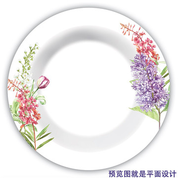 手繪花餐具