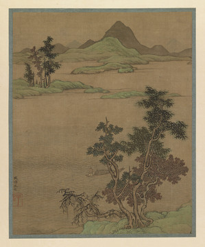 盛懋山水圖