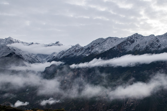 雪山1大山雾景1丹巴1雾景