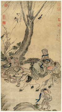 李士達(dá)寒林鐘馗圖