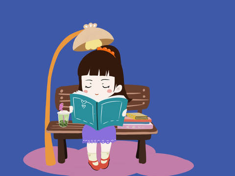 原創(chuàng)兒童看書插畫系列2