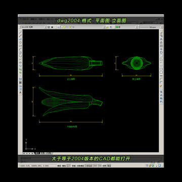 玉米CAD平面图立面图