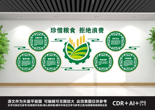 節(jié)約糧食文化墻