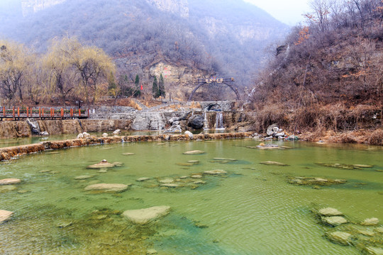 河南焦作云台山潭瀑峡潭水