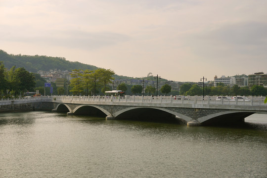 惠州西湖圆通桥晚霞