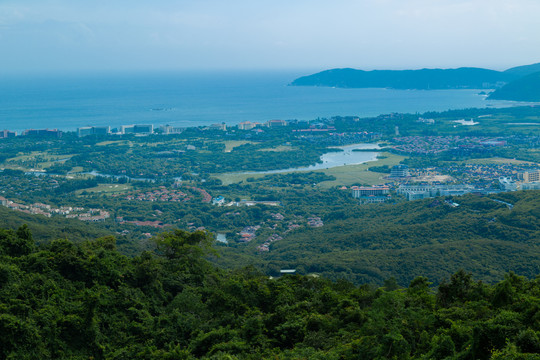 热带天堂森林公园山顶俯视