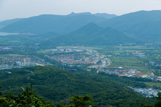 热带天堂森林公园山顶俯视