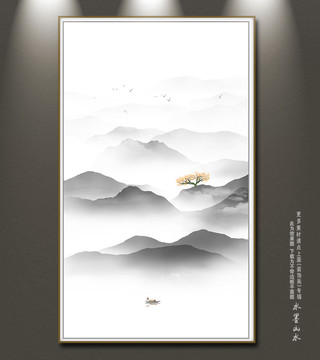 高端玄關(guān)水墨畫