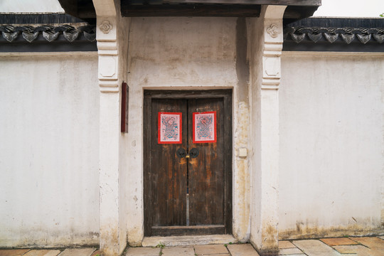 中国无锡巡塘古镇街景和古建筑