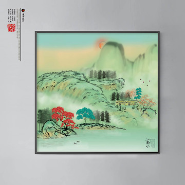 山水裝飾畫