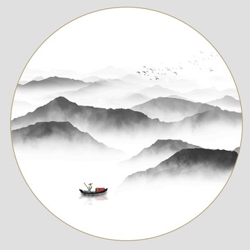 黑白水墨畫