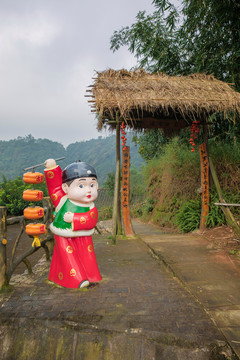 四川宜宾江安红岩村草牌坊