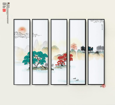 山水裝飾畫