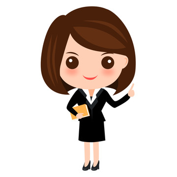 卡通商務(wù)女講師