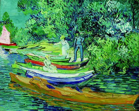 文森特·威廉·梵高梵高湖畔风景油画