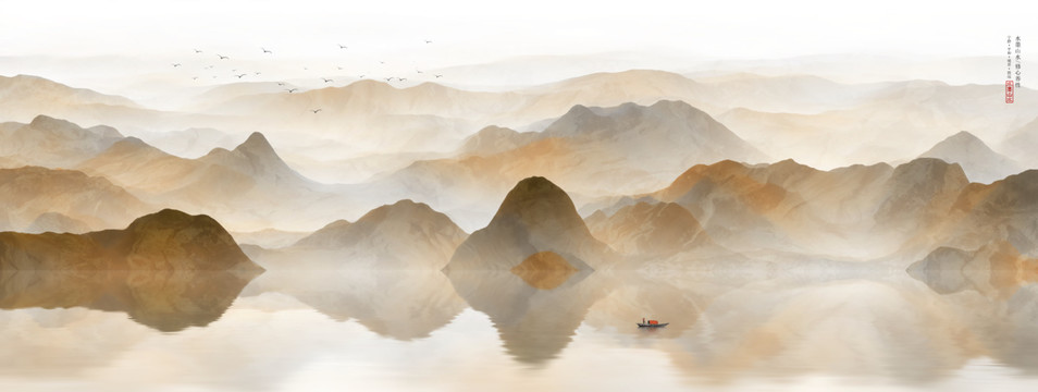 禪意山水畫