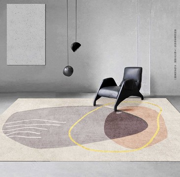 地毯地垫北欧抽象手绘设计