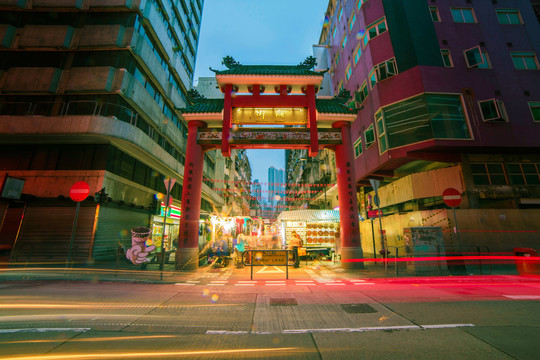 城市夜景道路燈光秀