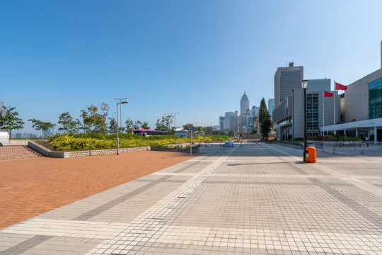 香港现代建筑街道街景