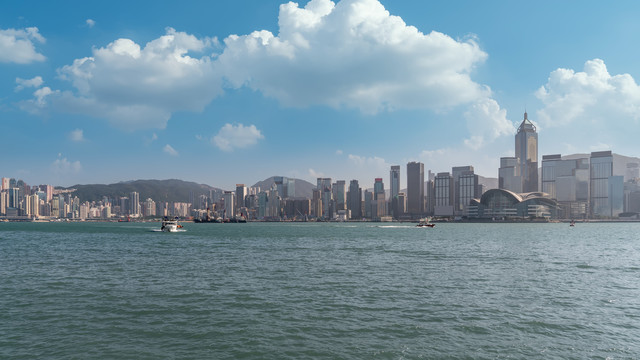 香港建筑景观天际线全景