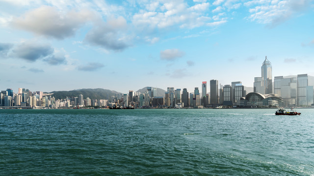香港都市天际线全景