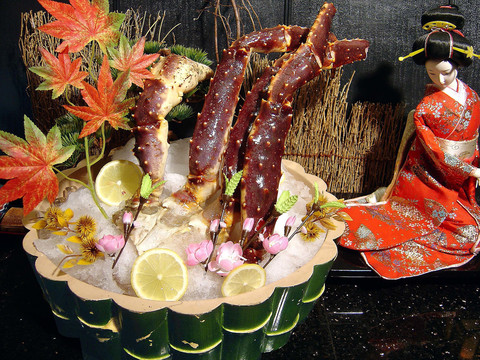 日式料理帝王蟹刺身