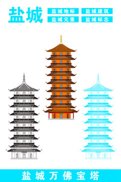 鹽城萬佛寶塔