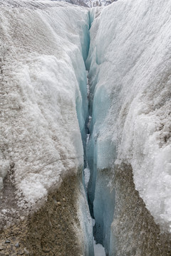 仁龙巴冰川冰缝