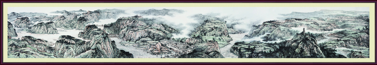 高清山水巨幅畫(huà)