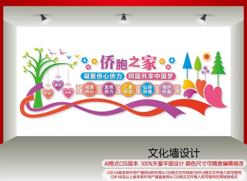 僑胞之家文化墻設(shè)計