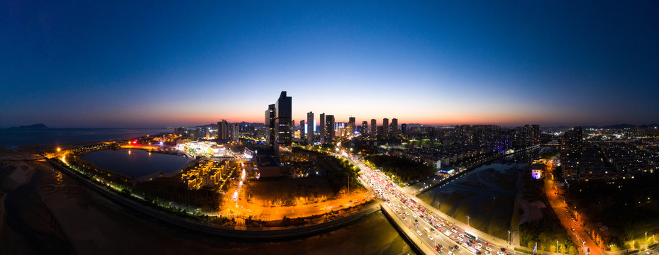 青岛胶南城市全景