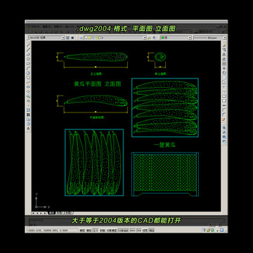 黄瓜CAD平面图立面图